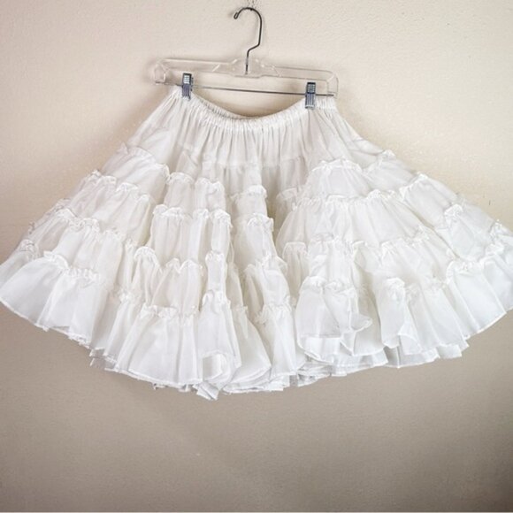 Petticoat Vintage Fender American Magic White Skirt Western Costume Rockabilly - Picture 1 of 8